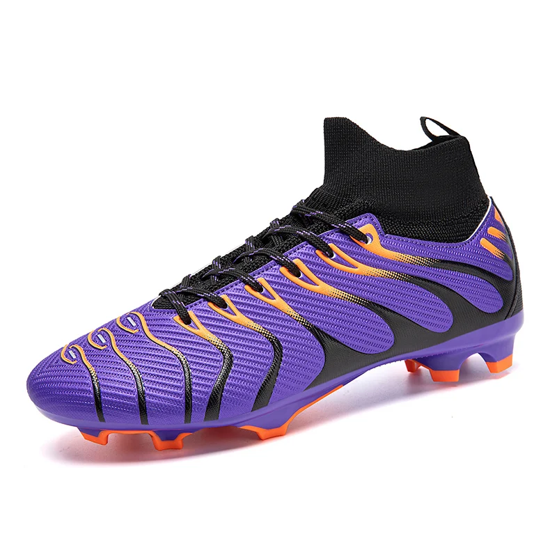 Men Football Boots High Top Soccer Field Cleats Sports Shoes Football For Teenager Anti-slip Crampon Futbol Sneakers 2024 New