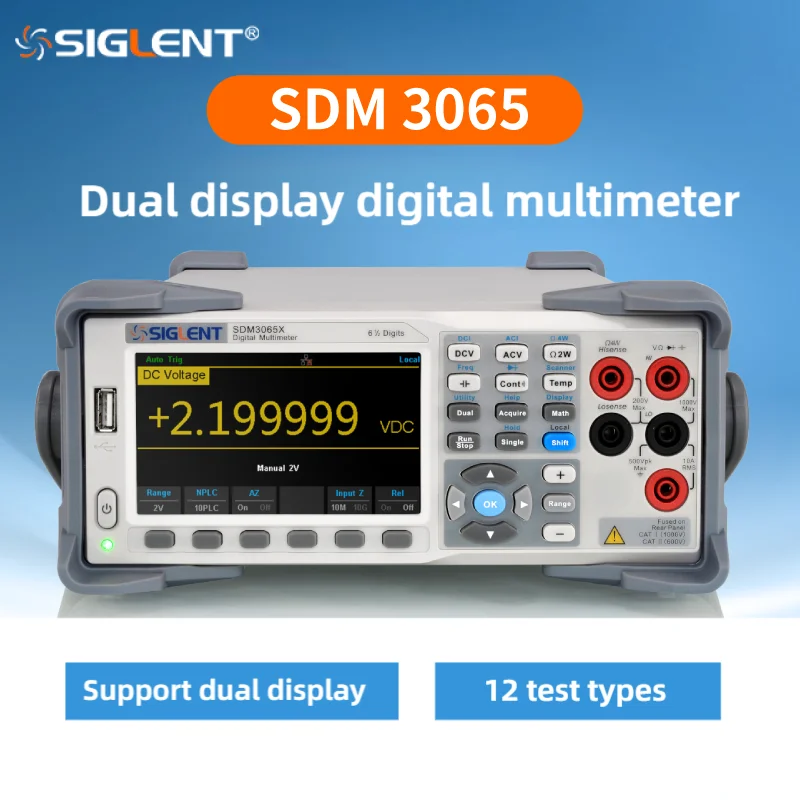 

Настольный мультиметр Siglent SDM3055/3065 Шестипозиционный полумультиметр для электрика Высокоточный многофункциональный цифровой мультиметр