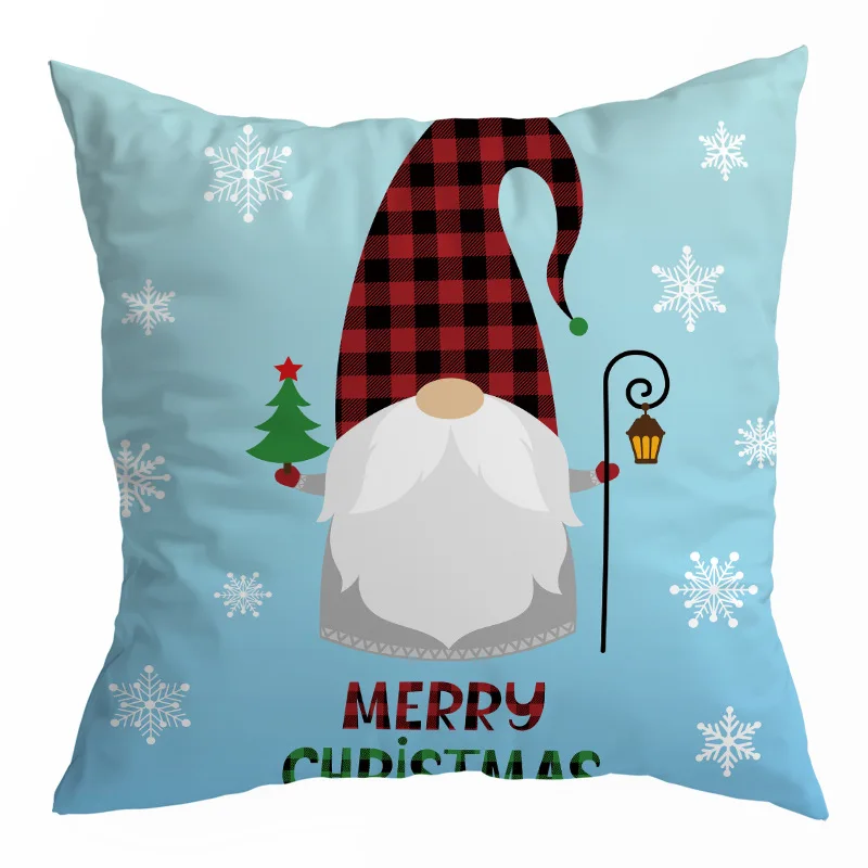Christmas Gnome Pillow Cover Cute Cushion Car Office Sofa