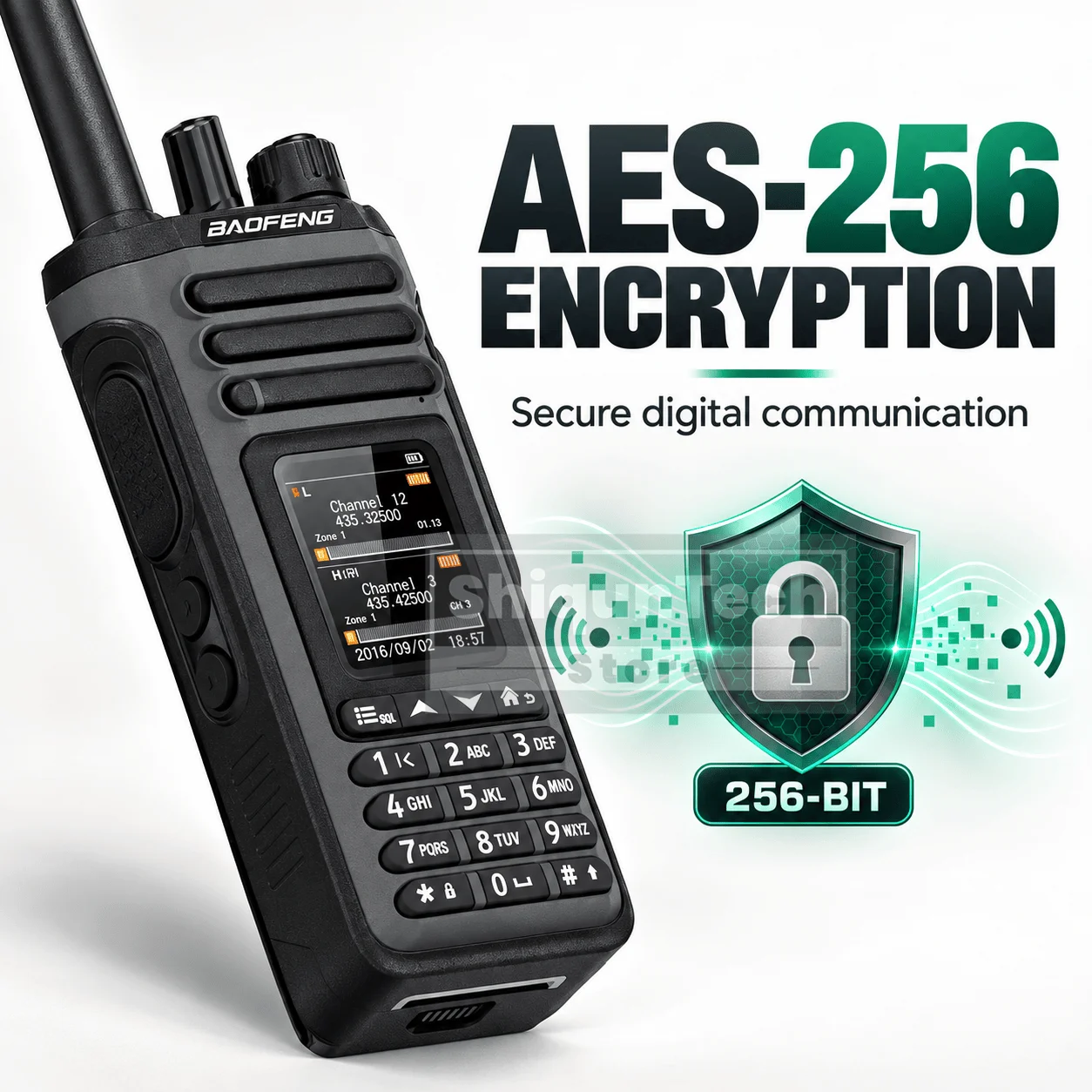 DM36 DMR Digital Walkie Talkie Baofeng DM-36 Dual-Mode Bluetooth Programming Audio Man Down AES256 Recording FM AM Two Way Radio