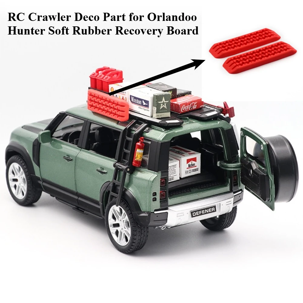 RC Crawler Deco Part for Orlandoo Hunter Soft Rubber Recovery Board 1/35 1/24 1/18 Scale Custom Size RC Model Car Mood Accessory