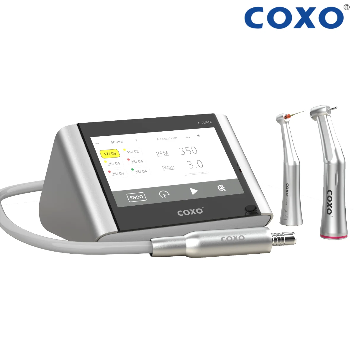 COXO Dental Motor C-Puma Master Electric Motor With 1:5 & 6:1 Contra Angle Full Touch Micromotor Dentistry Tool