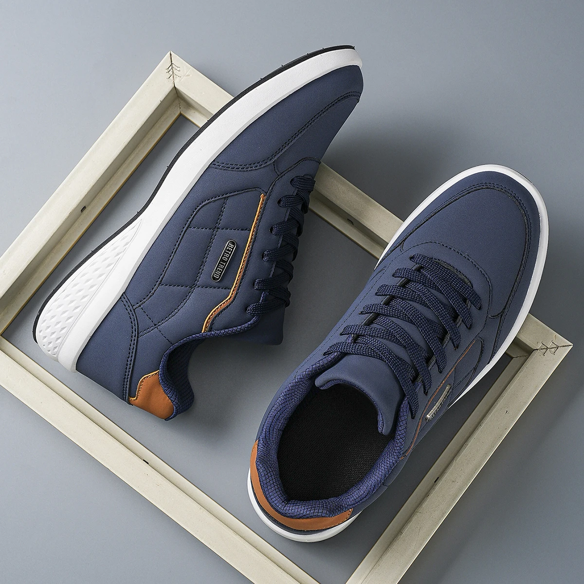 Neue atmungsaktive Lederschuhe für Herren, leichte, bequeme Herren-Sneaker, modische Schnürschuhe, Freizeitschuhe, flache Schuhe, Zapatillas Hombre – Detail 15