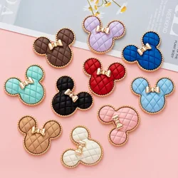 5pcs Mickey Alloy Rhinestone Flat Back Button Hand Sewing DIY Clothing Wedding Invitation Jewelry Decoration Accessories