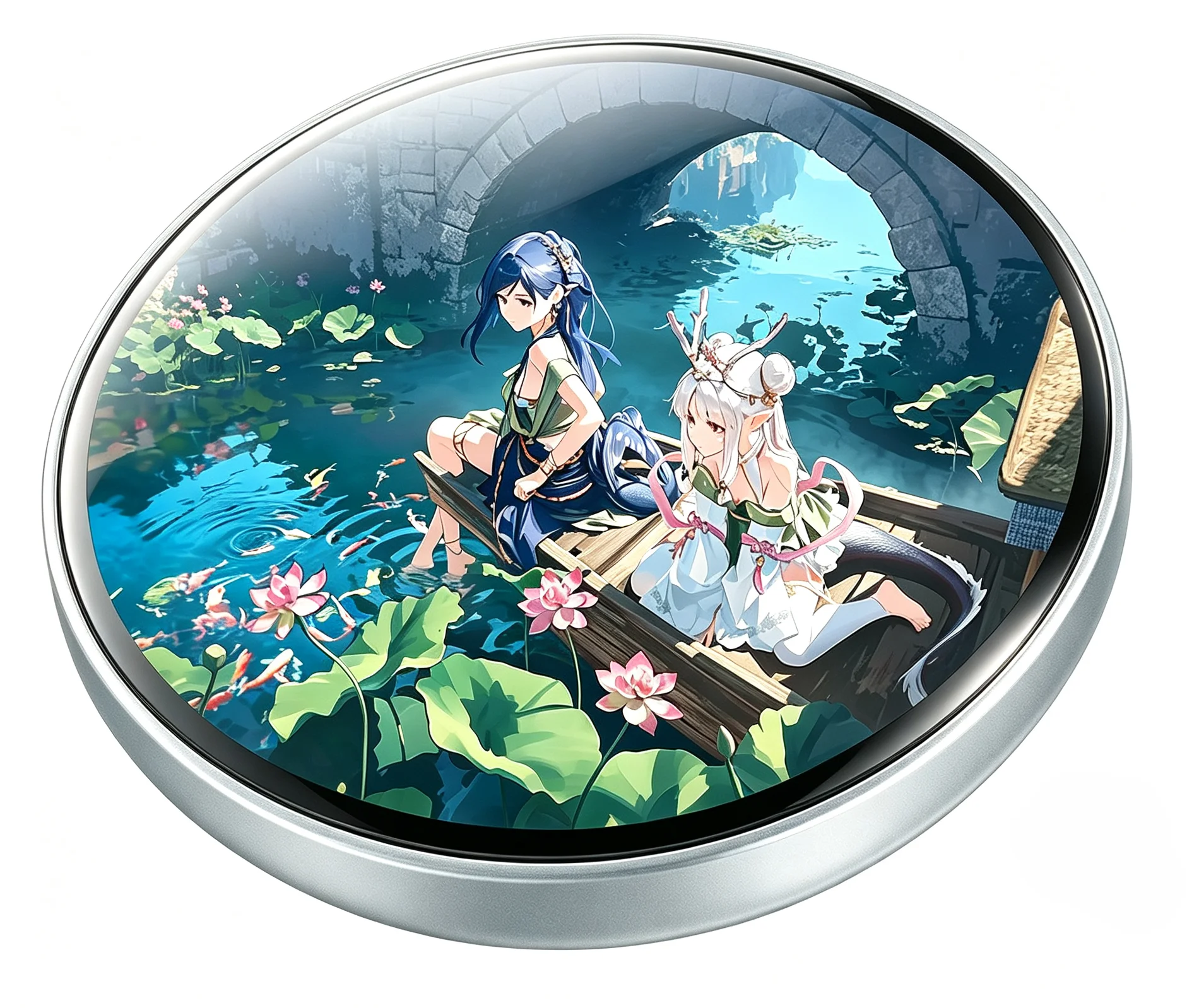 Anime electronic photo frame DIY badge with built-in casual games, touch color screen to showcase your uniqueness