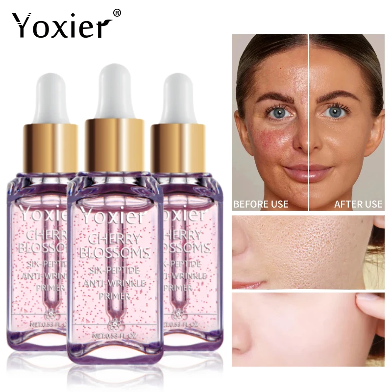 Face Serum Pre-Makeup Skin Care Moisturizing Nourish Control Oil Conceal Pores Anti-Aging Anti-Wrinkle Firming Brightening 3pcs