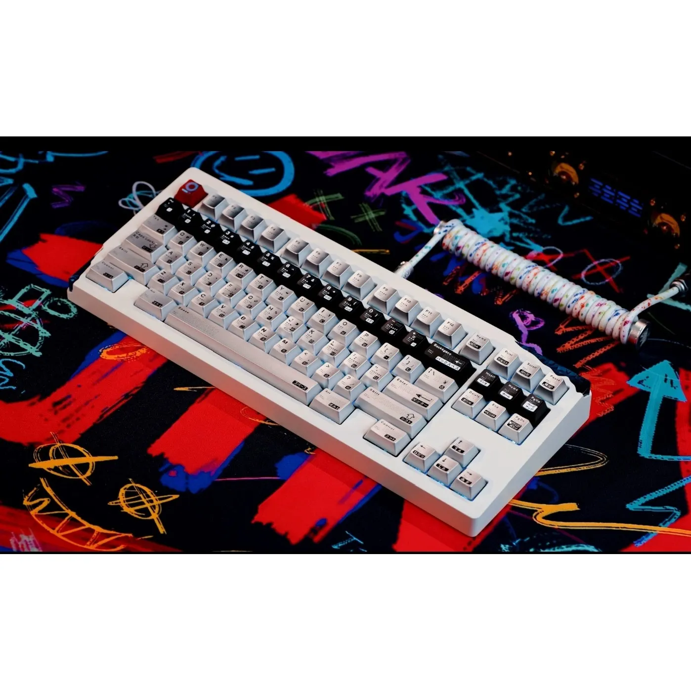 Relic80 all-aluminum three-mode mechanical keyboard rock white incision ice silver axis aluminum alloy keyboard