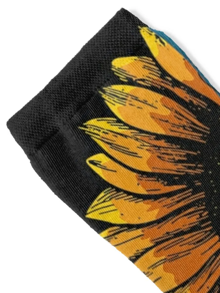 American Flag Sunflower Sign Language ASL Sign 4th Of July Socks sport short cool Stockings man Men's Socks Luxury Women's