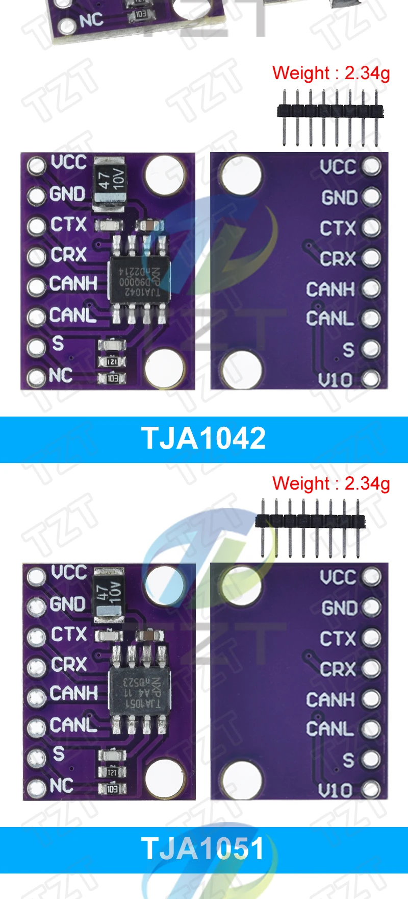 TZT 1/2/5 Stück TJA1042 TJA1051 Hochgeschwindigkeits-Transceiver-Modul mit geringem Stromverbrauch und CAN-Funktion TJA1051T TJA1042 für Arduino – Detail 7