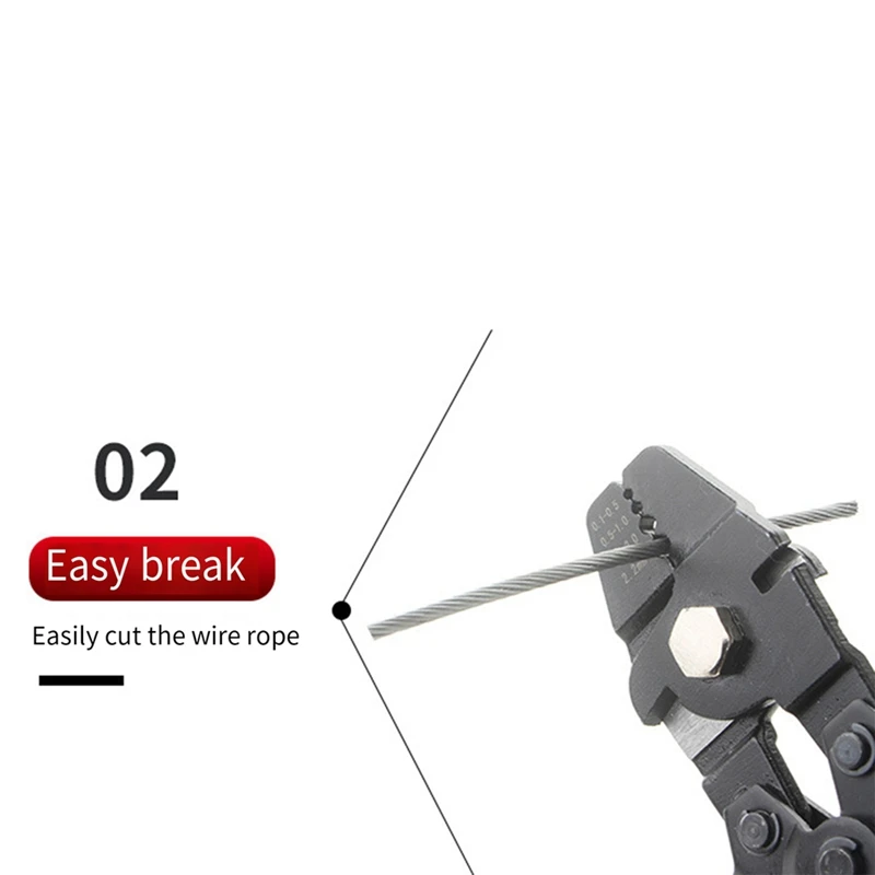 Aluminum Sleeve Crimping Pliers Cable Rope Cutter And Crimper 2-In-1 Metal Plate Crimping Tool Accessories Parts