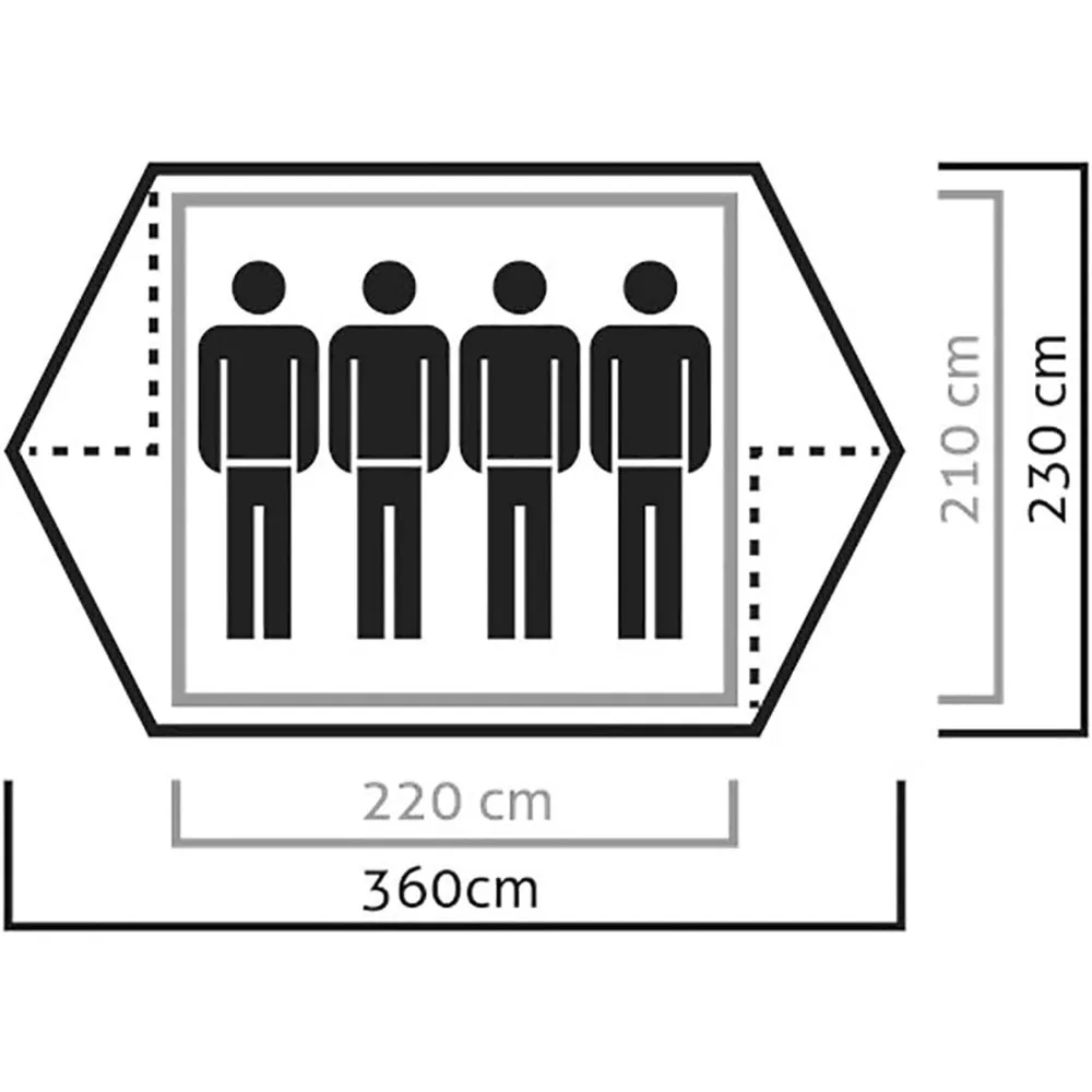 Tienda de campaña con pantalla de fácil instalación - 13' x 9', azul
