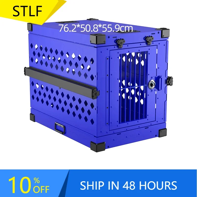 

STLFNew Arrival Durable High Quality Aluminum alloy Portable Car mounted Dog training cage Collapsible Dog crate