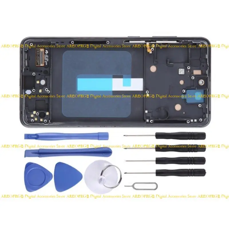 E21E Full Assembly Digitizer for S21 FE Replacement LCD Screen Digitizer LCD Display with Repair Tools