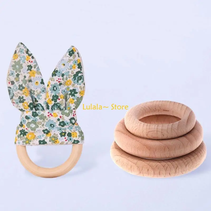 Y4QA عضاضة خشبية لحديثي الولادة لعبة أطفال تفاعلية هدية للرضع من مونتيسوري