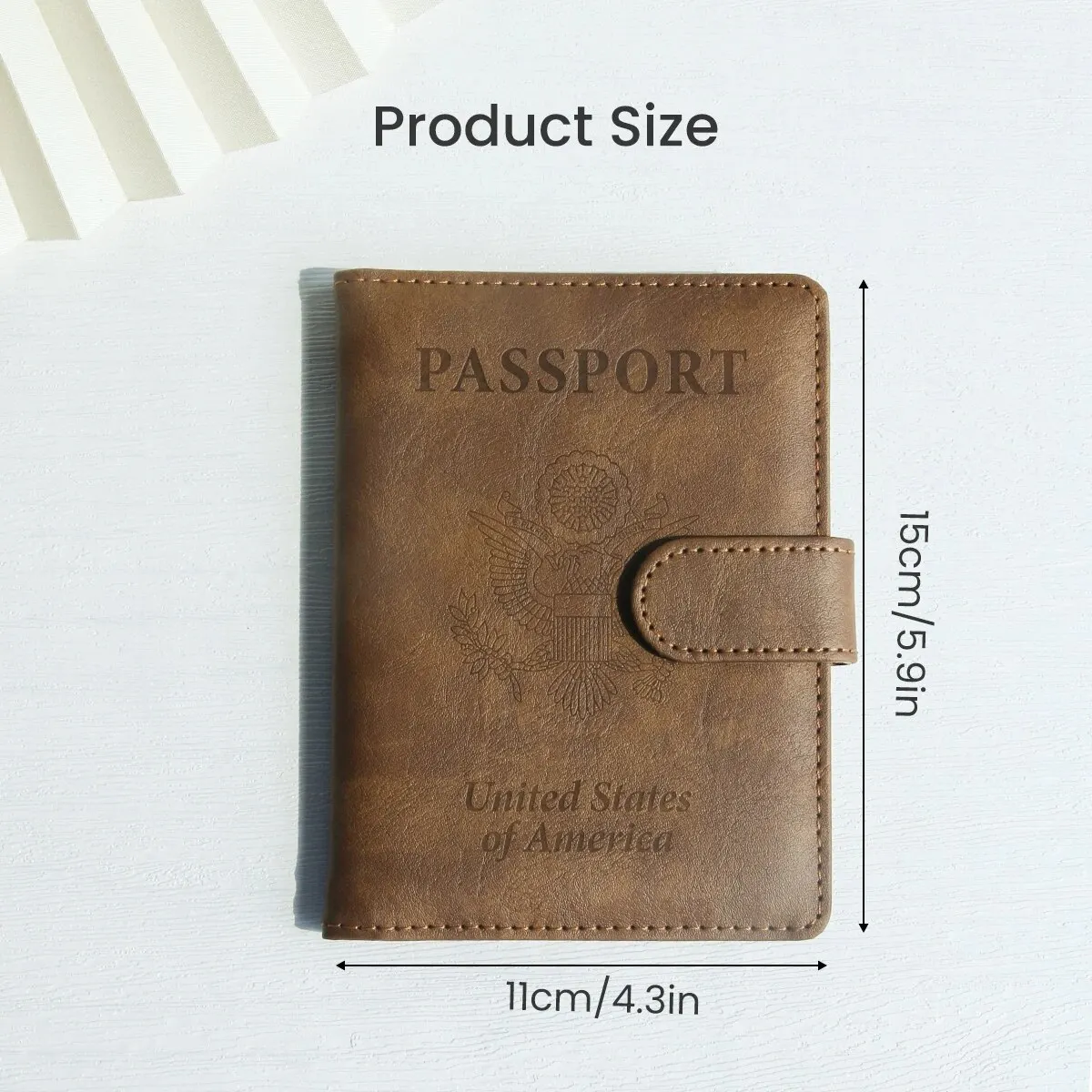 Passport Vaccine Card Holder Combo Leather RFID Blocking Passport Wallet Passport Cover Case Travel Gift United State