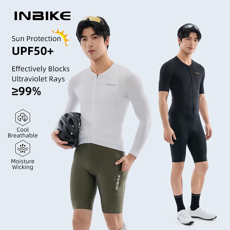 

INBIKE 2026 Новая модель велосипедной майки с защитой от УФ-излучения, короткий рукав, для мужчин, весна-лето, влагоотводящая, дышащая, для шоссейных гонок