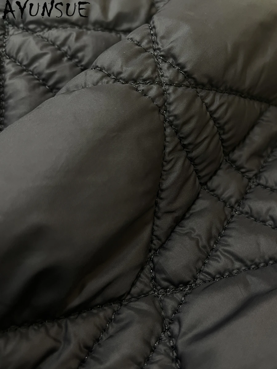 AYUNSUE Echt Leder Jacke Frauen 2025, Echtem Schaffell Frauen Mäntel Herbst Frau Kleidung Gemüse Bräunung Jaqueta De Couro