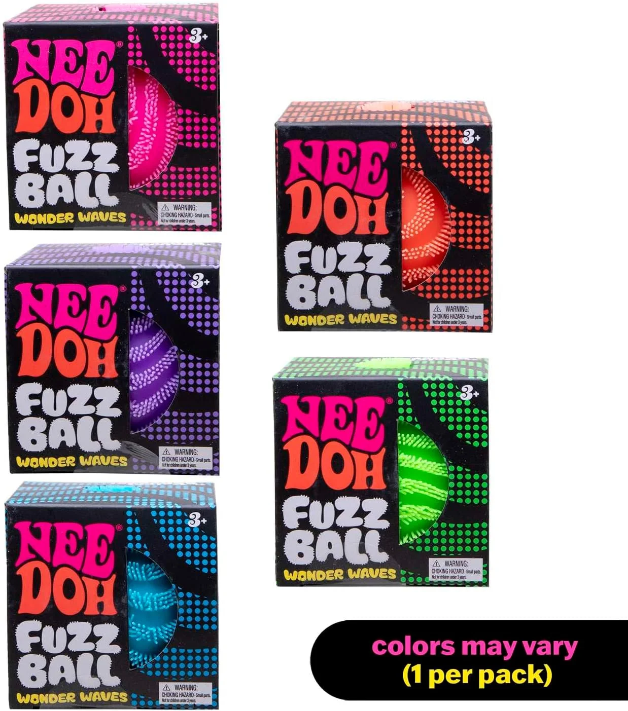 Nee Doh Fuzz Ball Blind Box Series: Brinquedo Antiestresse de Mesa para Alívio do Estresse, Ideal para Pessoas Sob Pressão, Bola Macia Divertida para Aliviar o Estresse