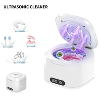 Ultrasonic Cleaner with UV Light 340ML for Toothbrush Heads Jewelry Braces Mouth Guard Watch 4 Modes Timer and LED Display