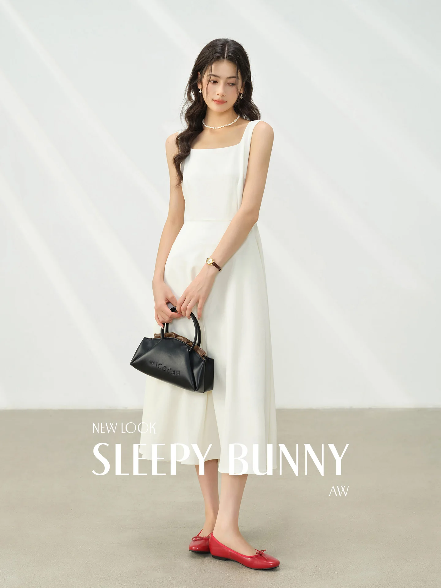 

Elegant Chic Petite White Square Neck Dress Summer Spaghetti Strap Maxi Dress Slim Waist Long Dress Women Casual Fashion Outfit