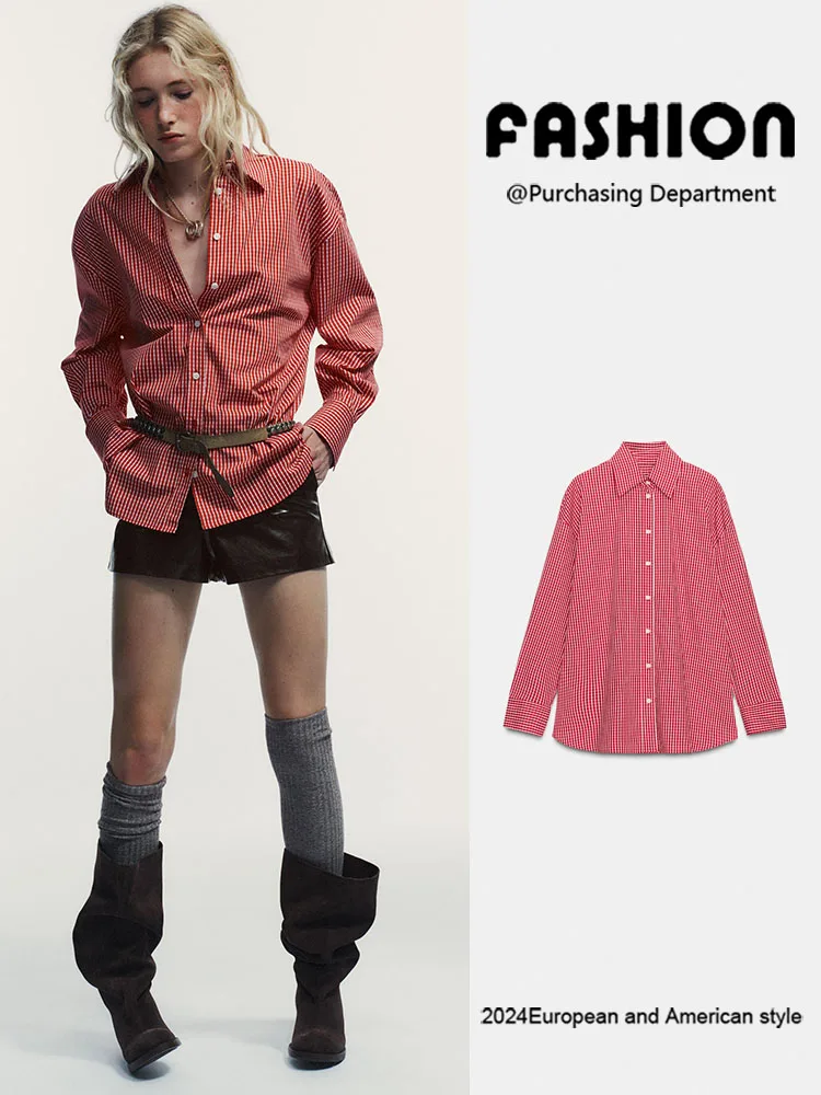 Novo inverno 2025 feminino faion casual versátil longo sve xadrez antung solto irt étnico roupas de palco