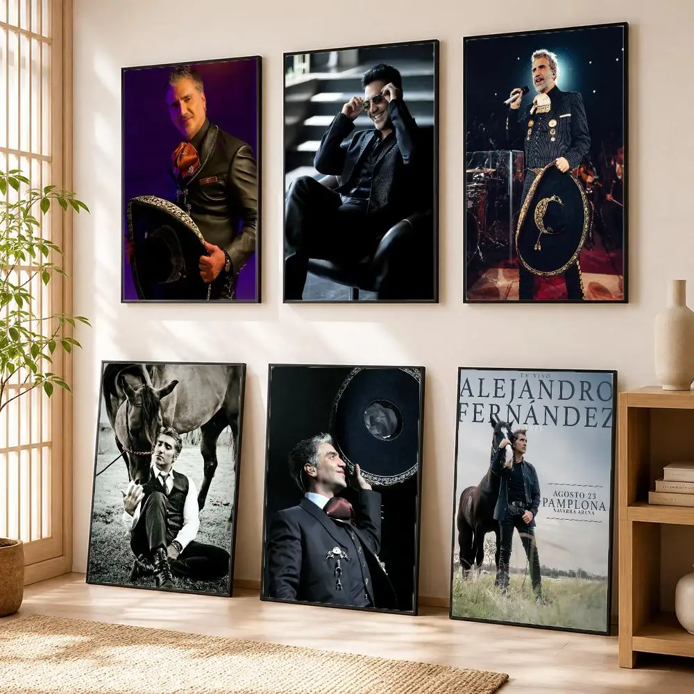 A-Alejandro Fernandez Poster Stickers HD Painting Self-Adhesive Art for Bedroom Living Room Home Decor Wall Decals Gift