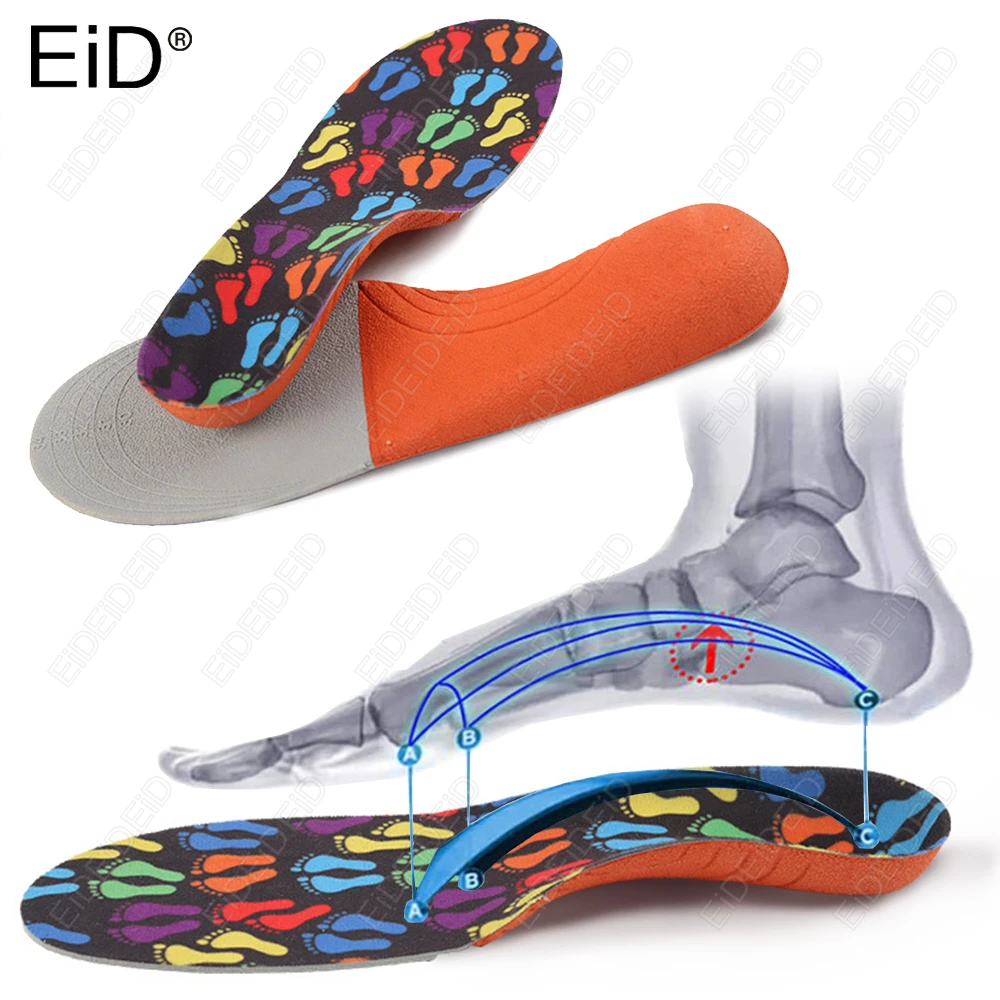 Kids 3D Orthopedic Insoles Arch Support Flat Feet Correction XO-Legs Corrector Foot Care Inserts for Daily Sport Shoes