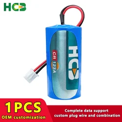 HCB CR123A Add XH2.54 Plug Disposable Lithium Manganese Battery 3V Smoke and Fire Detection Alarm Door Magnetic Camera