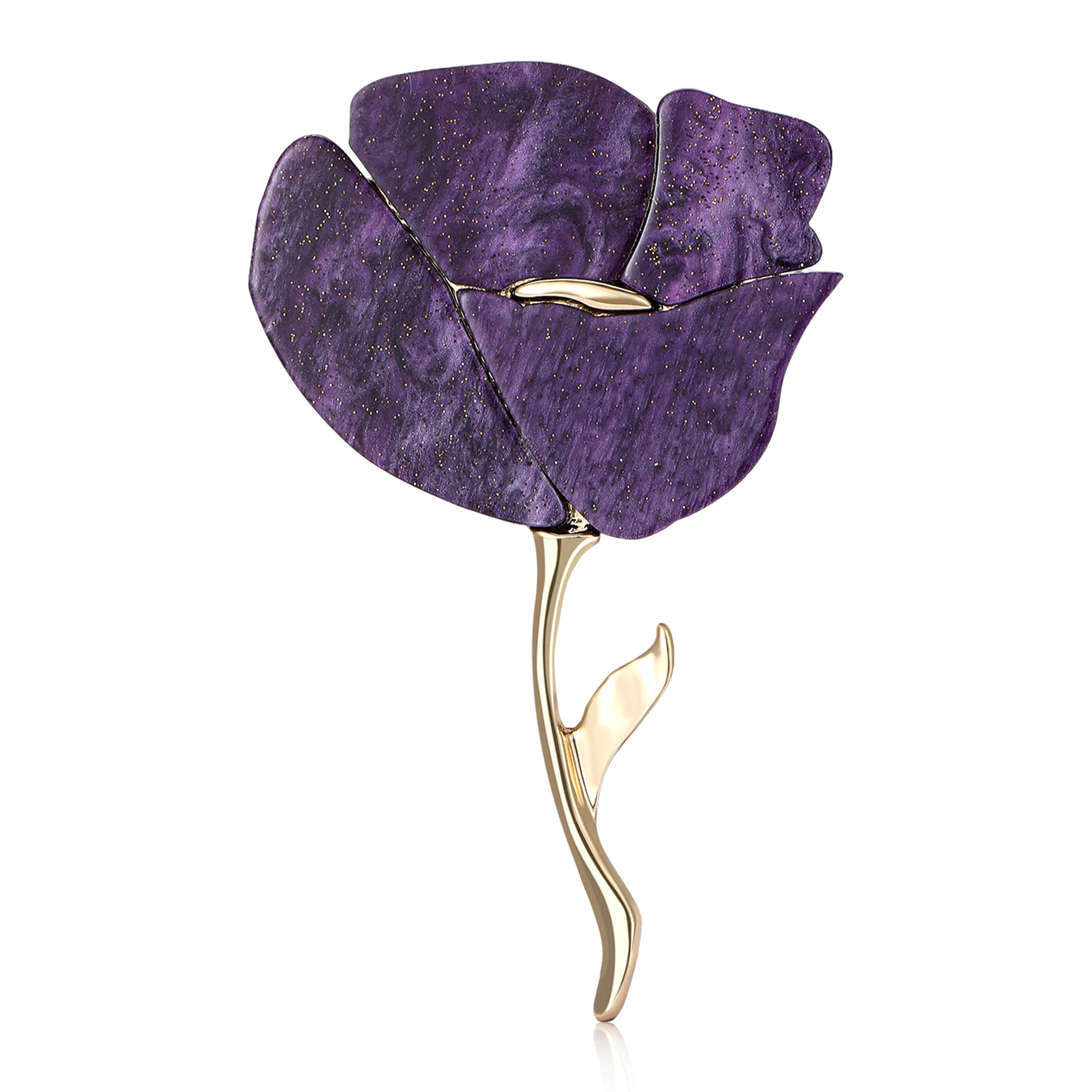 Beaut&Berry Klassieke Acryl Rose Broches voor Vrouwen Unisex Plant Bloem Pins Casual Party Accessoires Geschenken Vrienden Decoratie