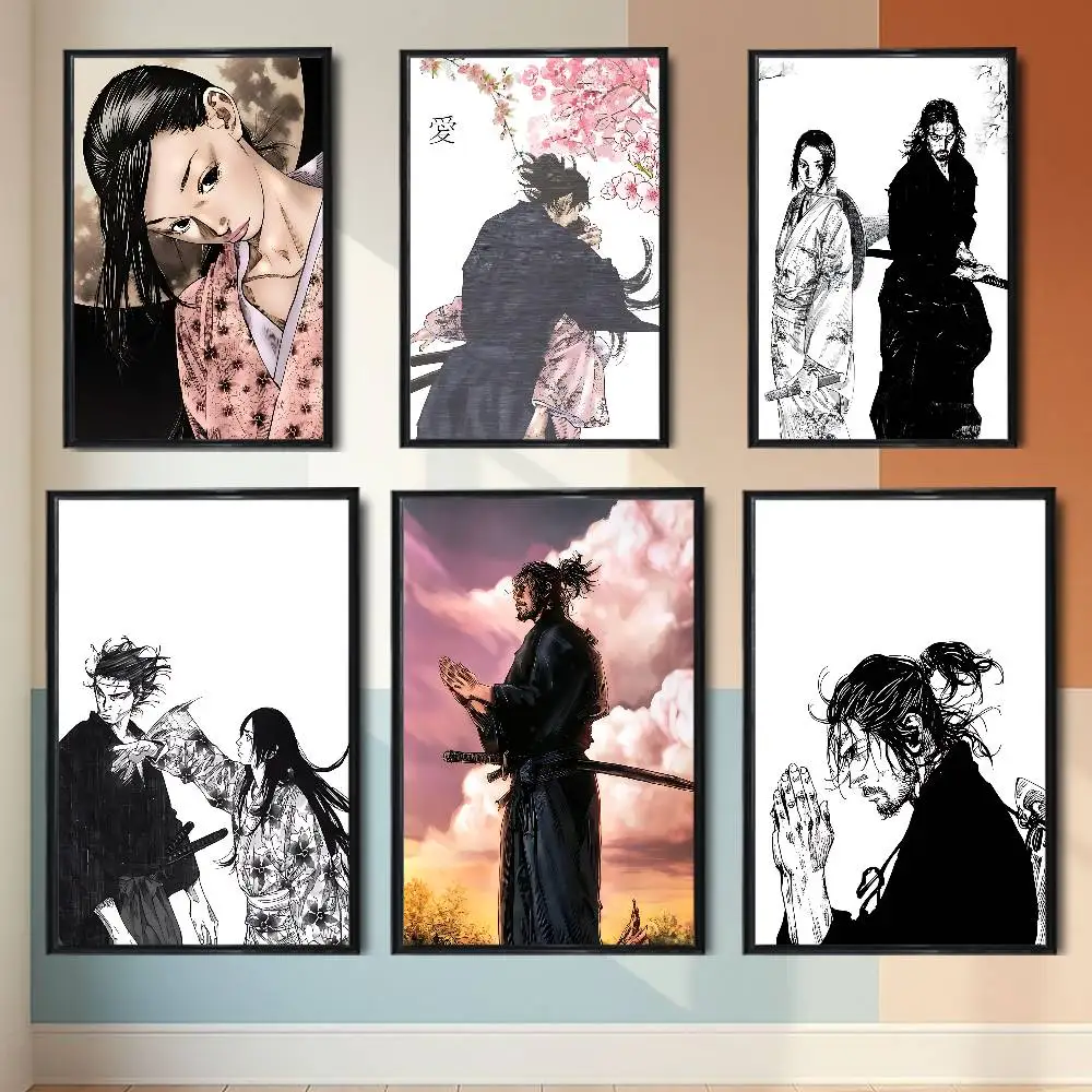 Otsu Tattoo ART Miyamoto Musashi Vagabond  Poster HD Art Wall Waterproof Home Living Room Bedroom Bar Aesthetic Decoration