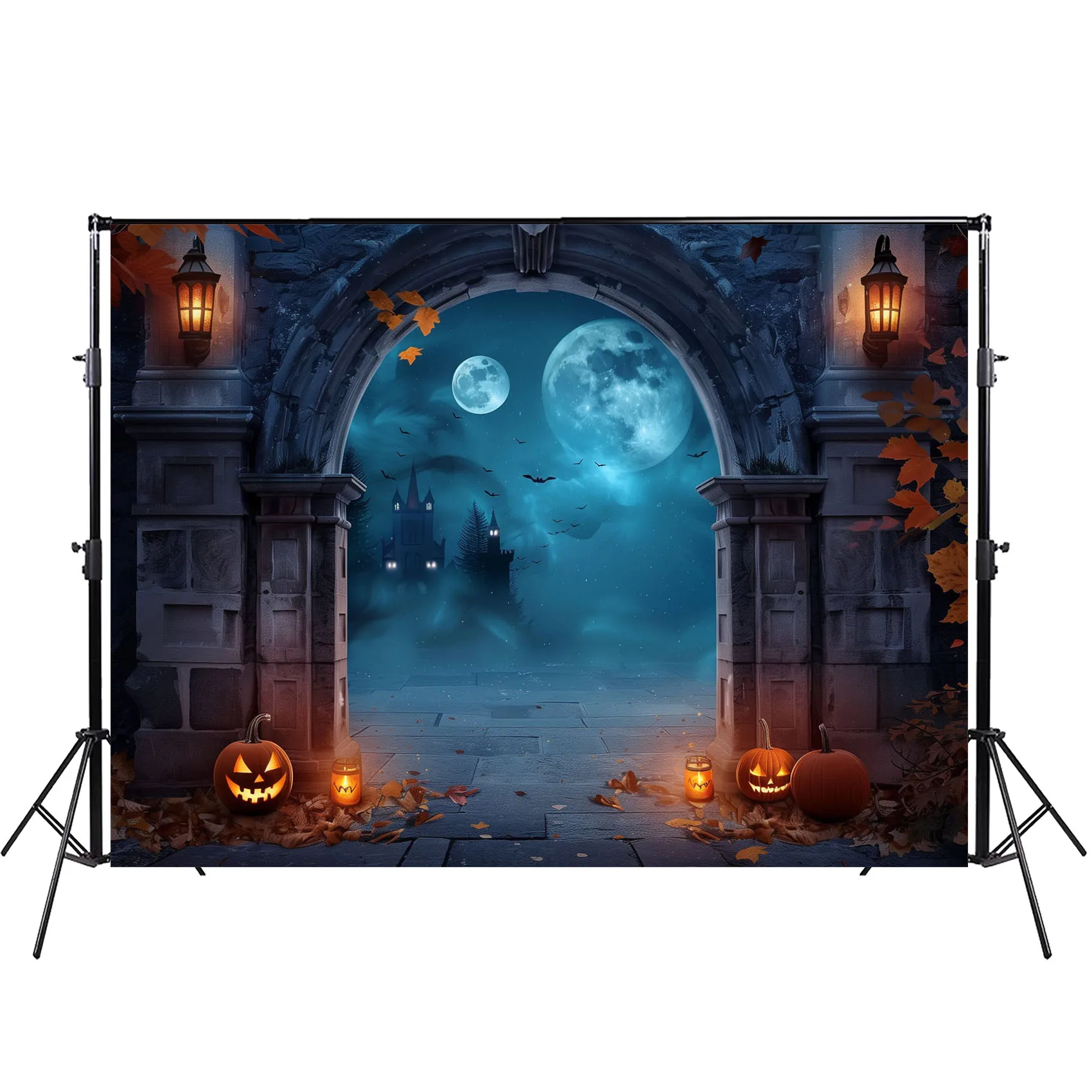 할로윈 디지털 배경 유령 배경 야간 사진 배경, 할로윈 파티 장식 소품 BG-1647