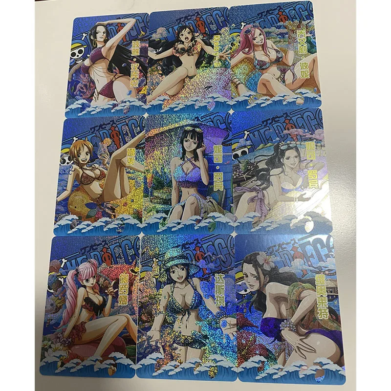 Anime One Piece DIY ACG Sexy Glitter Card Uta Nami Perona Nico Robin Toys For Boys Collectible Card Christmas Birthday Gift