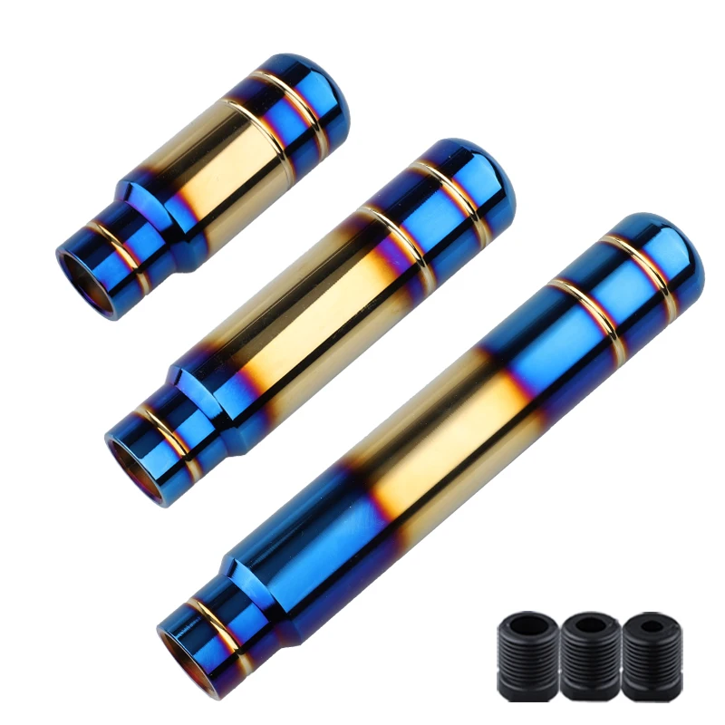 Aluminium Alloy Gear Shift Knob Burnt Blue Manual Shifter Handle Universal For Car Modification Accessories 18 13 9 cm With Logo
