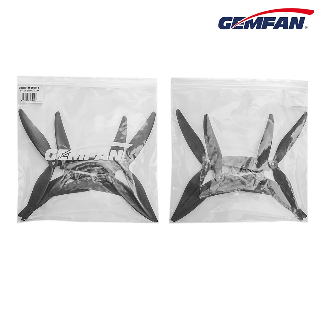Gemfan Cinelifter 7-10inch 7037 7535 8040 8046 8145 8060 9045 1050 1070 Propeller 3 Blade Prop Multirotor FPV Cinelifter Drone