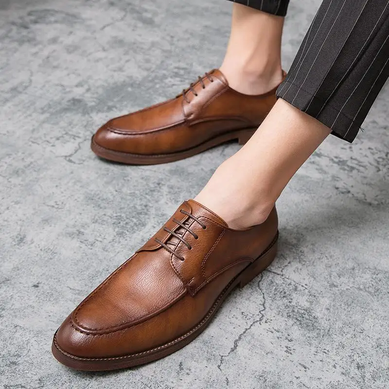 

Party Men's Shoes Moccasins New Business Men's British Style Business Casual Leather Shoes Business Dress Leather Shoes