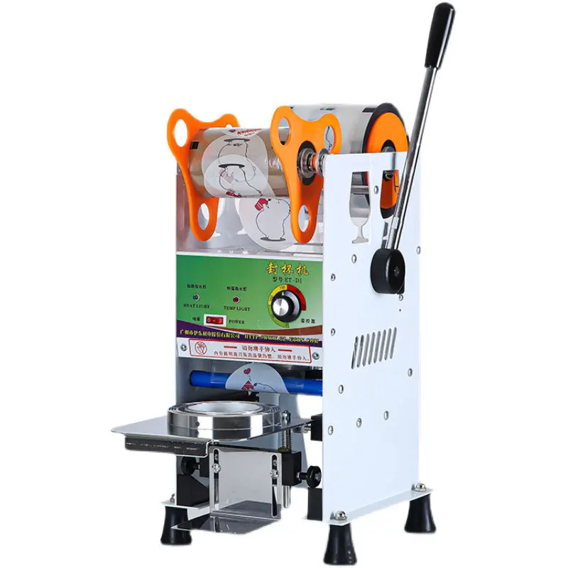 90MM 95MM Semi Automatic Electric Plastic Cup & Bottle Sealing Machine For Milk Tea And Commodity Beverage