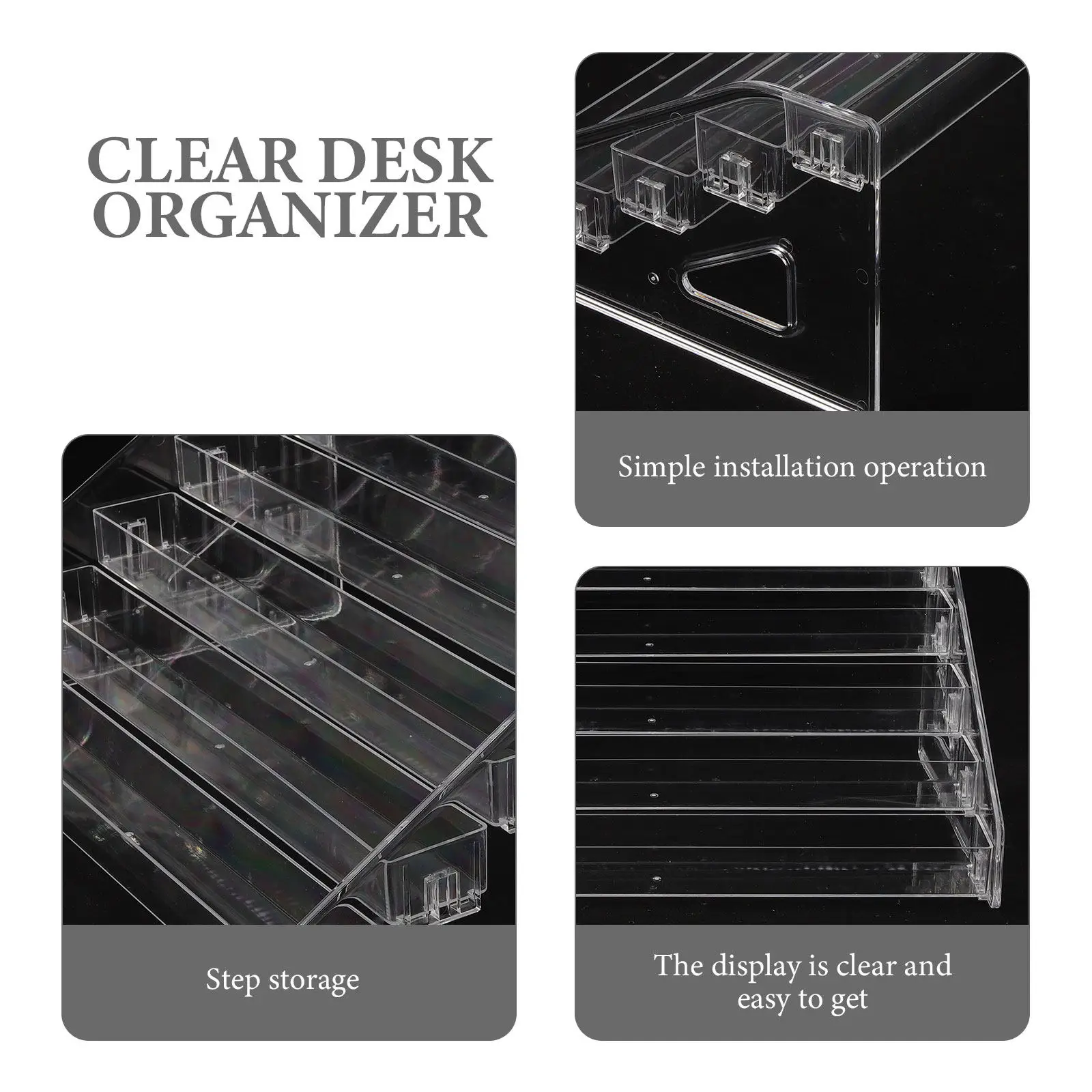 Desktop Multi-Layer Transparent Acrylic Makeup Storage Rack for Cosmetics Eyeshadow Lipstick Nail Polish Organizer Space Saving