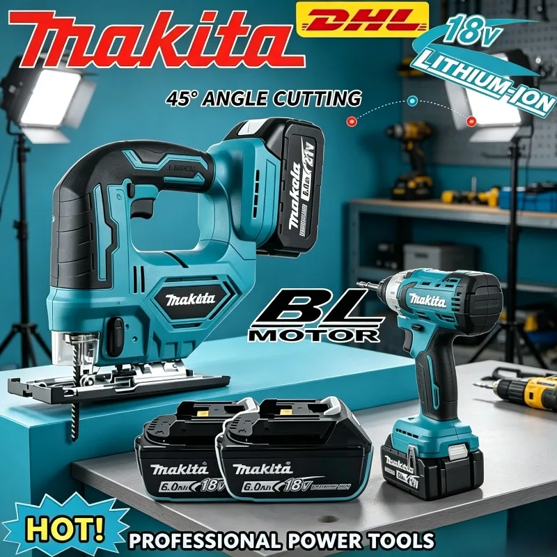 makita-djv182-cordless-jigsaw300wfor-18v-battery80mm-stroke0-2700rpm±45°-cutting-anglefor-wood-plastic-metal-cutting-jobs