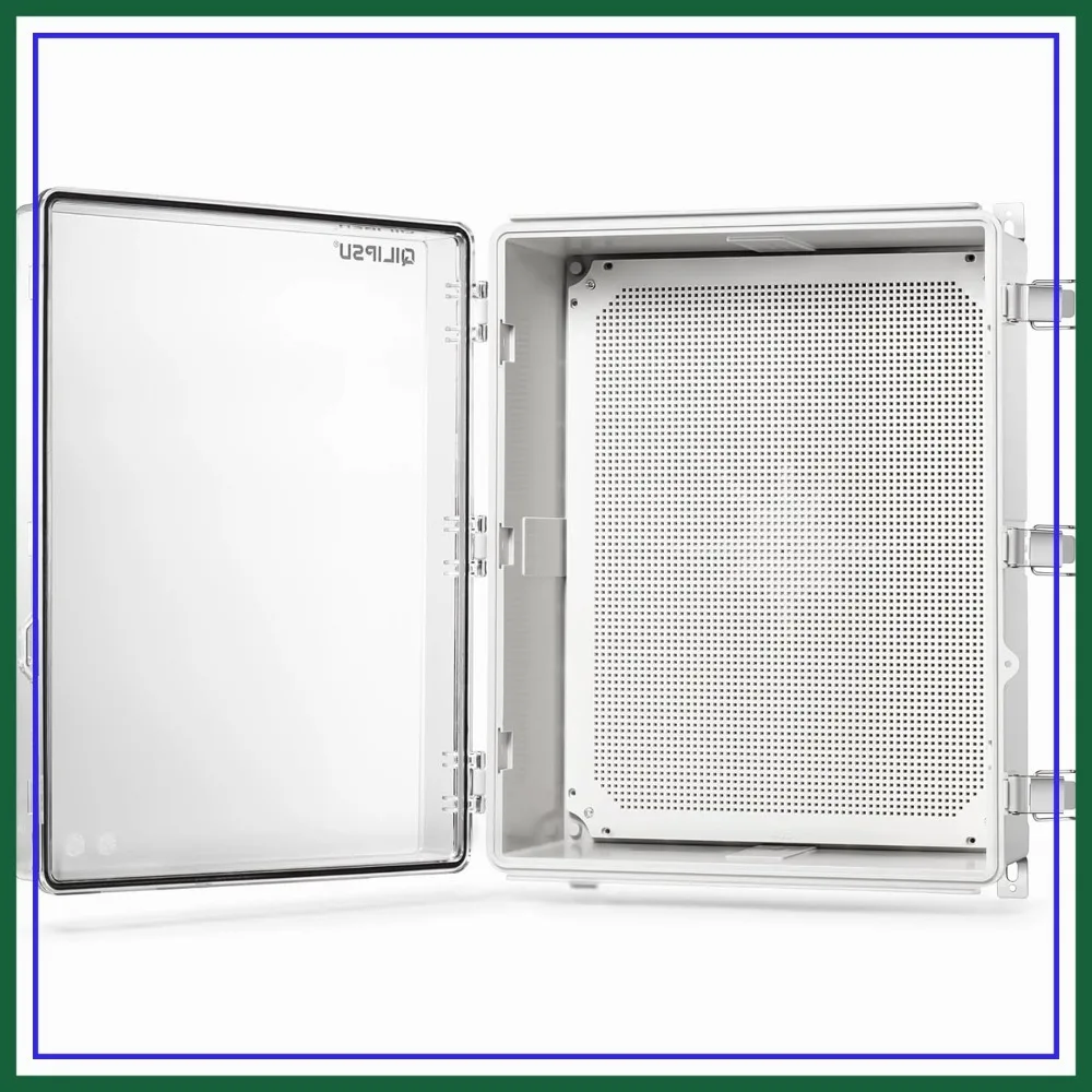 

IP67 Waterproof Junction Box 20x16x8" Outdoor Plastic Electrical Enclosure with Mounting Plate