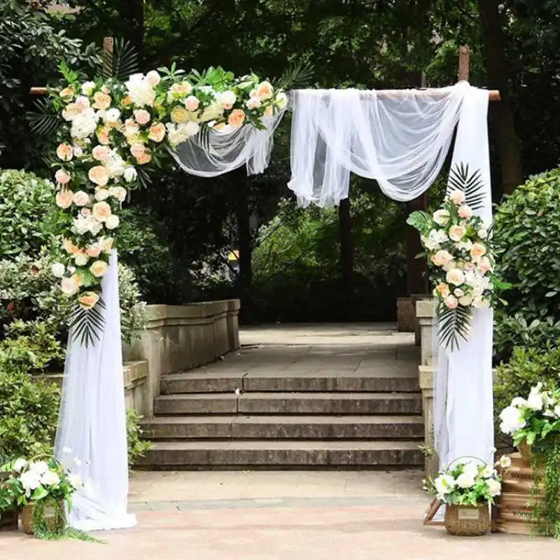 10M Organza Stoff Kristall glänzende Tüllrolle für Hochzeitsdekoration Romantische Organza Hochzeit Party DIY Stoffzubehör – Detail 8