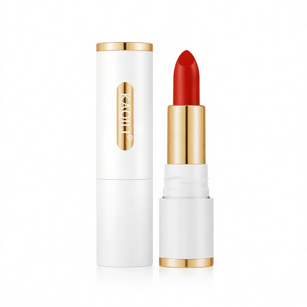 KAQILI Matte Velvet Lipstick Long Lasting Waterproof Non Stick Cup Makeup Cosmetics Moisturizing Soft Mist Cinnamon Lip Tint