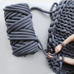 Hand Knitting Spin Coarse Thread, DIY, Pet Nest, Thick Chunky Yarn, Cotton Wool Tube Crochet Yarn, Soft Bulky Arm Roving Blanket