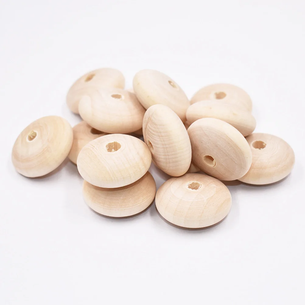 

20Pcs DIY Wood Beads Natural Plain Beads for Jewelry Making Craft Projects Home Kitchen Room Decoration Beaded Craft