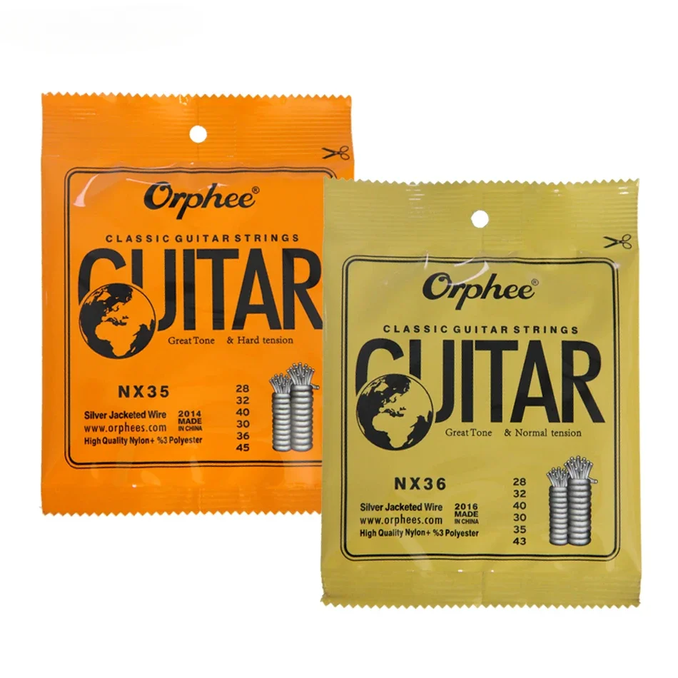 Mới Orphee Classic Guitar Cổ Điển Dây Nylon Và Mạ Bạc Dây Cứng/Bình Thường Căng Thẳng 028-043/028-045 bán Sỉ