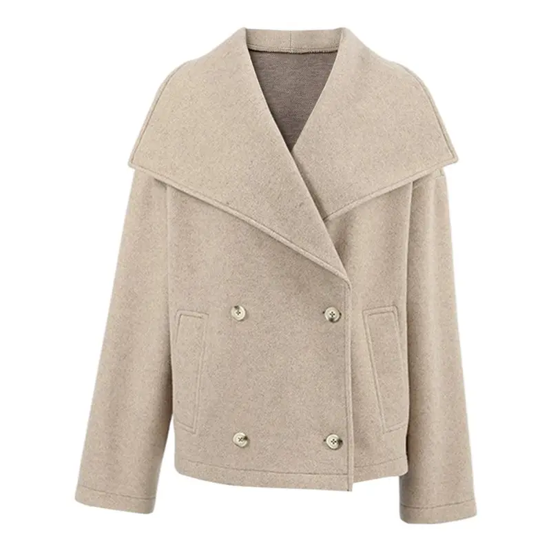 

CYL-Female Shawl Collar Oversized Coat Fall Winter Cropped Coat
