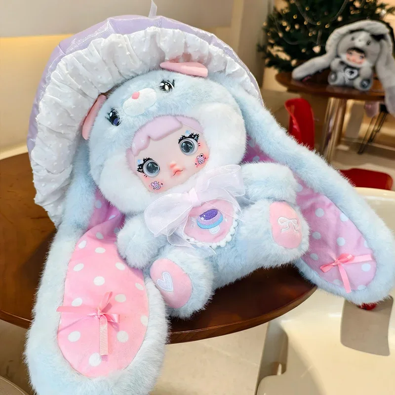 Em estoque genuíno nommi 400% cogumelo chapéu série caixa cega decoração para casa pequeno coelho boneca feriado surpresa giftcute brinquedo de pelúcia