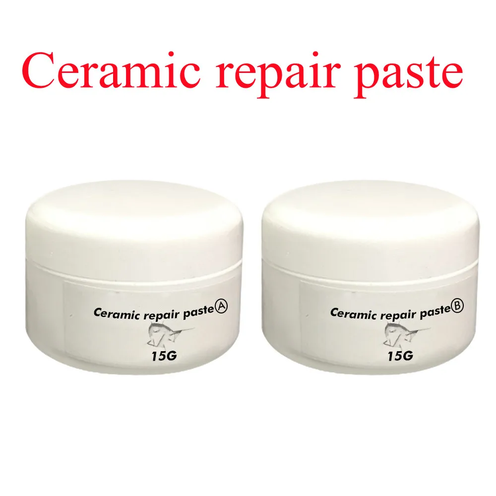 2pc Ceramic Repair Paste 30g Quick Dry White Porcelain Crack Chip Porcelain Repair Kit Tub Tile and Shower Repair Tile Adhesive