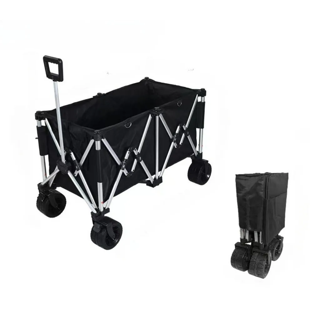 Collapsible Outdoor Trolley, Aluminum Alloy Camping Cart,campsite Cart, Camping Trailer, Picnic Cart, Stall Cart