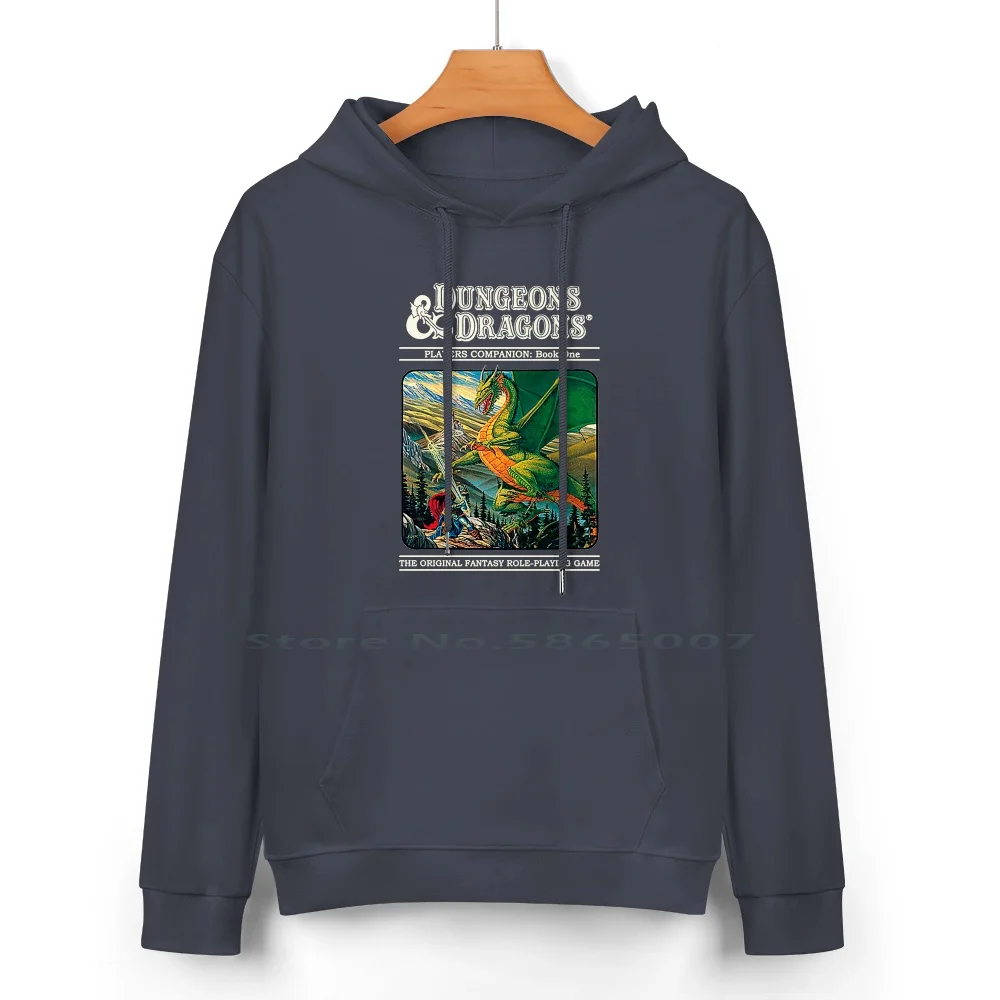 & Retro Cover Pure Cotton Hoodie Sweater 24 Colors And D20 D And D Dnd Master Fantasy Game Gaming Roleplay Rpg Tabletop Vintage