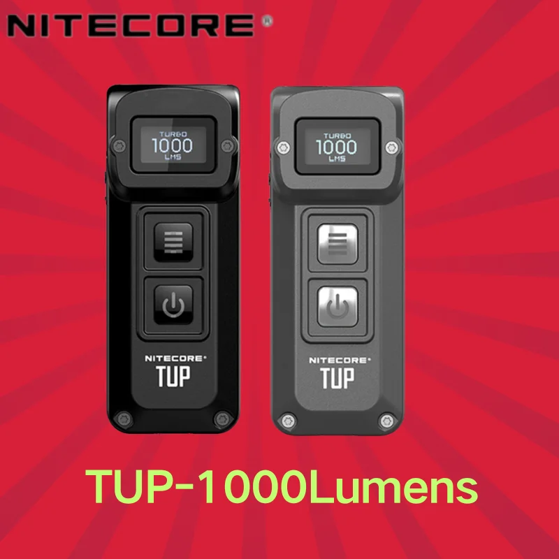 NITECORE TUP Intelligent Pocket Light 1000Lumen Hard Light Utilizes a CREE XP-L HD V6 LED Rechargeable High Power Led Flashlight